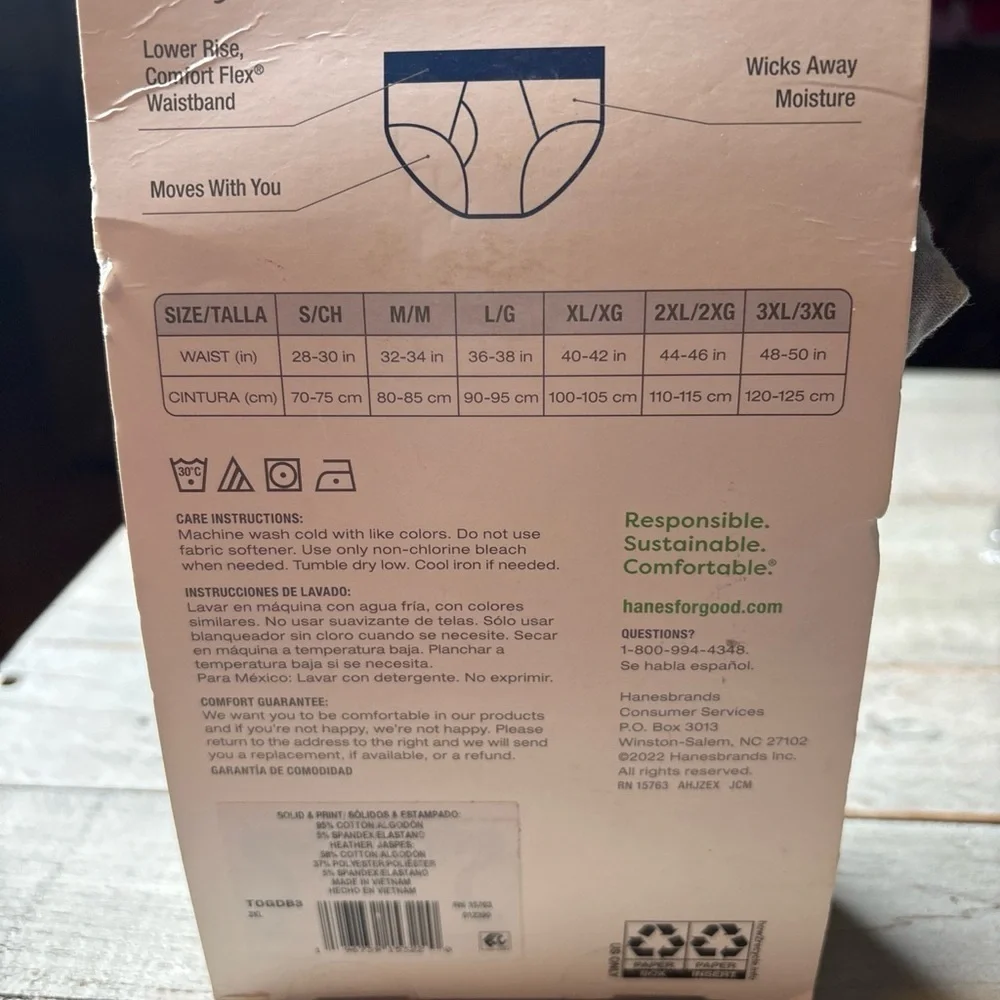 Hanes Men's Briefs 3 Pair New Underwear Size 2XL (44-46")Stretch Cool Modern - Picture 10 of 14